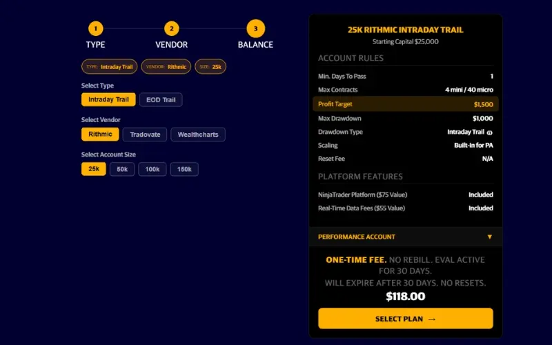 Apex Trader Funding: End of Day (EOD) trail